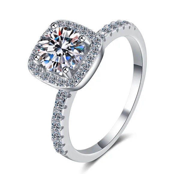 💍 Genuine Moissanite Ring 2CT Certified s925 Platinum plated 💍 - Picture 5 of 13